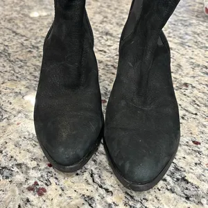 Dolce Vita black textured suede pointed toe pull on style 2” ankle boots thumbnail 9