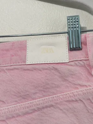 Zara Light Pink Straight Leg Jeans Size 10 Women’s Denim thumbnail 7