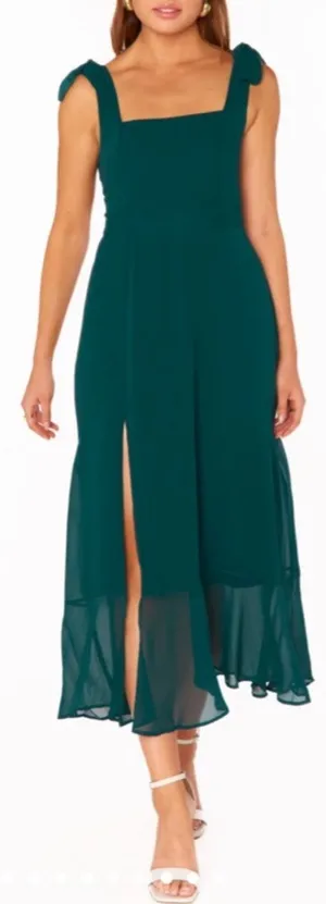 SHOW ME YOUR MUMU Bridesmaid Dress Size Small NWT Claire Midi Wedding Green thumbnail 1