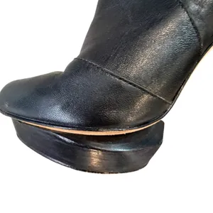 Velvet Angels OTK Leather Platform Boots High Heel Black‎ Women's EU 37 US 7 thumbnail 7
