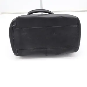 Target Black Faux Leather Satchel Crossbody Handbag Gold Hardware thumbnail 9