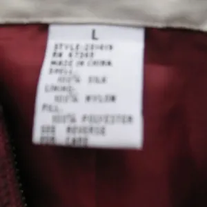 Vintage 80’s Casual Corner silk Puffer Jacket Red Size L thumbnail 7