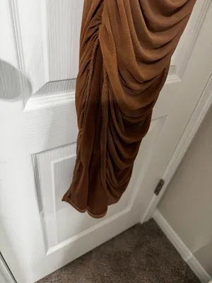 Mesh Maxi Shein Dress Brown thumbnail 3