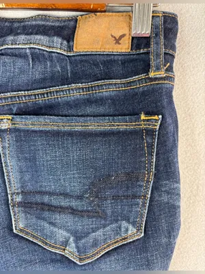 American Eagle Skinny Kick 4 Dark Blue Flare Jeans thumbnail 4