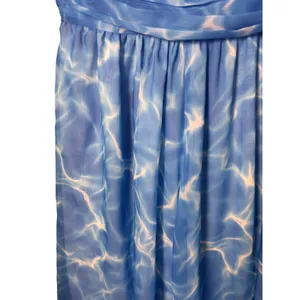 L'atiste by Amy Dress L Blue Water Ripple Tie Shoulder Mermaidcore Resortwear thumbnail 5