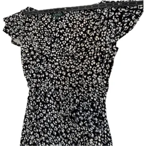 Lauren Ralph Lauren Faux Wrap Dress V-Neck Flutter Sleeve Side Ruching 8 thumbnail 9
