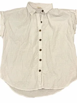 a.n.a White Button-Front Shirt with Tortoiseshell Button thumbnail 1