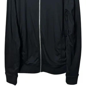 Banana Republic Black Zipup Jacket Capsule Preppy Athleisure Old Money M thumbnail 4