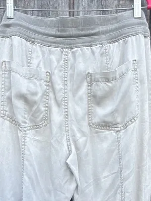Anthropologie Women Gray Solid Jogger Pants Tapered Elastic Waist Pockets Sz M thumbnail 7