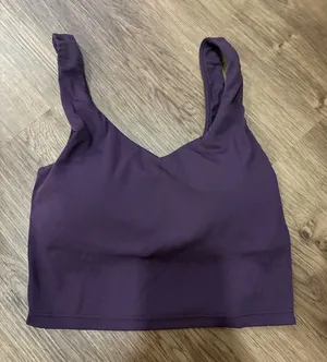 OFFLINE by Aerie Workout Tank Bra Cropped, Plum Purple thumbnail 1