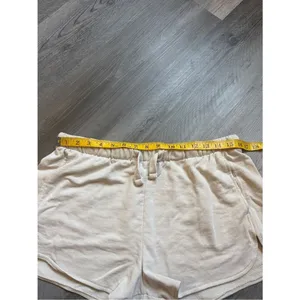 H&M Pull On Shorts Drawstring Elastic Waistband Medium Oatmeal Beige thumbnail 7