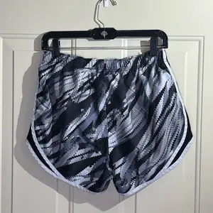 Nike Women's Dynamic Black and White Athletic Shorts thumbnail 2