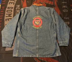 Vintage Carhartt Blanket Lined C59DST Jacket Denim Chore Barn Coat Men’s XL USA thumbnail 13