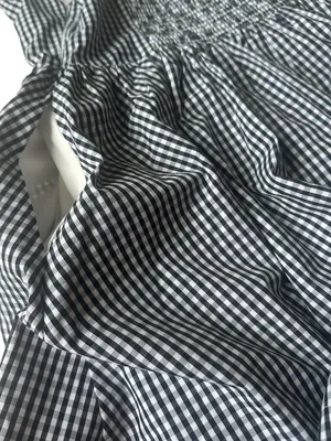 Altar’d State black and white gingham mini dress with delicate bow details thumbnail 11