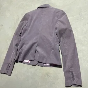 Vintage Juicy Couture Jeans Purple Corduroy Blazer Pink Lining M 90s Y2K Preppy thumbnail 9