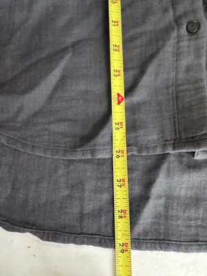Quince 100% Organic Cotton Gauze Peasant Blouse M black boho casual work neutral thumbnail 12