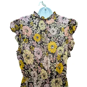 NWT BB Dakota Steve Madden Floral Maxi Dress L Chiffon Ruffle Tiered Blossom thumbnail 6