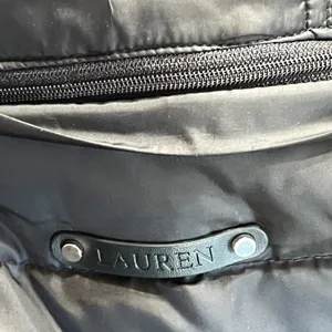 Lauren Ralph Lauren Black Quilted Down Puffer Coat Faux‎ Fur Zip Off Hood Small thumbnail 16