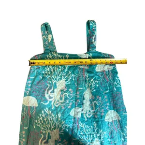 Mahogany Cotton Quilted Wrap Towel Dress Ocean Sea Life Print Womens L XL thumbnail 6