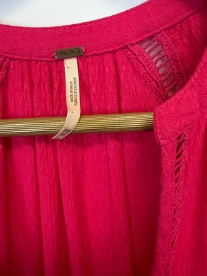 Free People Go Lightly Pink V Neck Dress thumbnail 4