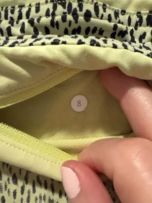 Lululemon Pace Rival Skirt II Dottie Dash Clarity Yellow Black Size 8 thumbnail 8