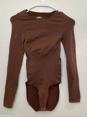 YITTY Nearly Naked Shapewear Long Sleeve Bodysuit Sizes M/L in Brown and Rich thumbnail 1