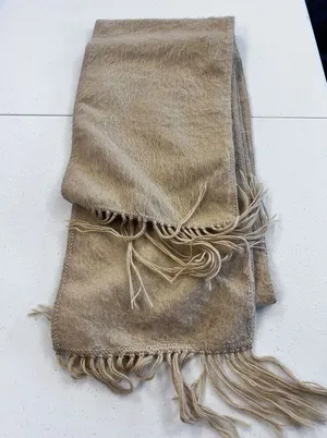 Capchatex Tan Brown Soft Alpaca Scarf w/ Fringe from Peru Soft And Warm‎ thumbnail 1