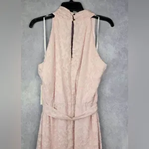 Julia Jordan Pink Floral Burnout Halter Neck Wrap Maxi Dress Size 2 NWT thumbnail 5