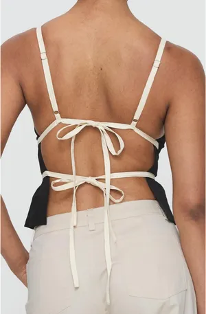 New/Unworn Princess Polly Black/Cream Top Size US 6 thumbnail 4