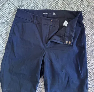 High-Rise Navy Old Navy Pixie Pants thumbnail 1
