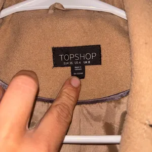 TOPSHOP Wool Camel Peacoat thumbnail 3