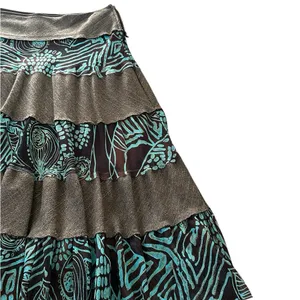 Vintage Low Rise Tiered Midi Skirt 90s Y2K Indie Sleaze Grunge Boho Romantic thumbnail 5
