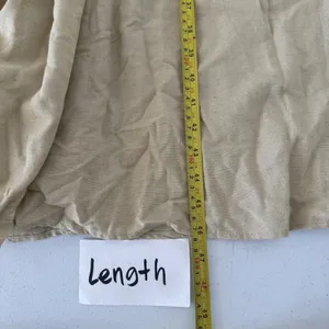 SIM & SAM Tan Linen Blend Tiered Maxi‎ Sundress Tie Front Spaghetti Straps Small thumbnail 13
