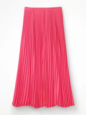 Boden • Kristen Pleated Skirt in Strawberry Shortcake Pink midi coral accordion thumbnail 5