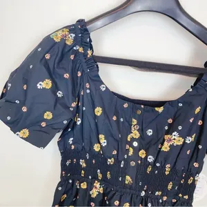 Lost + Wander Field of Deams Midi Dress Black Multi Floral thumbnail 4
