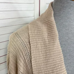 Dress Barn Vintage Open Front Cardigan Topper‎ Sweater Tan Small thumbnail 5