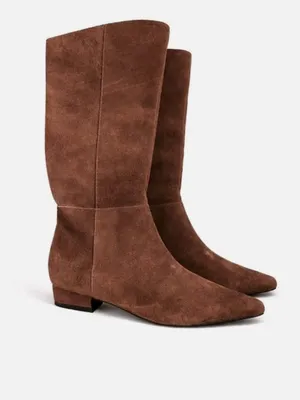 NWT Jason Wu Boots Petrie Chocolate Brown Suede Tall Low Block Heel thumbnail 3