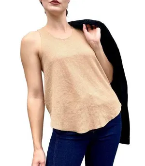 Free People We the Free Relaxed Fit Oversized Waffle Knit Razorback Tank Top S thumbnail 1