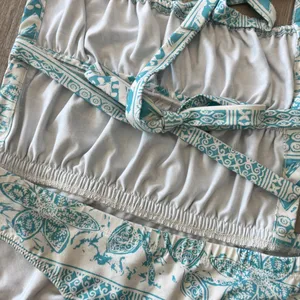 Womens Urban Outfitters Blue/White Printed Bodysuit - L thumbnail 6