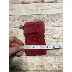 UGG Bag Charm Purse Mauve Suede Mauve Pouch Keychain thumbnail 4