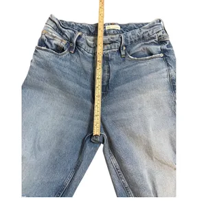 Good American High Rise Distressed Straight Leg Jeans sz‎ 8 thumbnail 7
