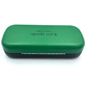 Kate Spade New York Hard Shell Eyeglass Case‎ Green Black So Happy To See You thumbnail 3