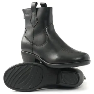 Propet Maisie Leather Ankle Boots Womens Size 8 Black Western Cowboy thumbnail 1