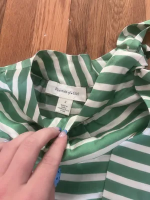 Portrait of a Girl Silk Striped Blouse thumbnail 4