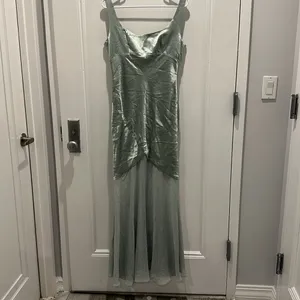 House of CB Vittoria Pistachio Chiffon Floor Length Gown thumbnail 12