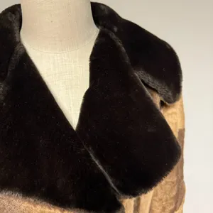 Vintage Faux Fur Coat Brown Size L thumbnail 8