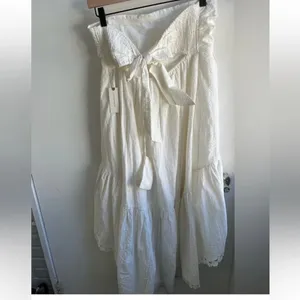 Maeve NEW WITH TAGSHigh Low Strapless Midi Dress medium boho‎ bridal wedding thumbnail 4