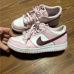 Nike Pink Foam and White Dunk Low Sneakers thumbnail 4