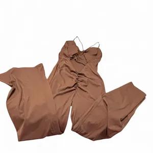 chocolate brown wide-leg jumpsuit Size XL thumbnail 5
