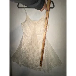 Ryu Cream Whimsical‎ Lace Swiss Dot Tulle Midi Dress Smocked Back NWT Large thumbnail 10